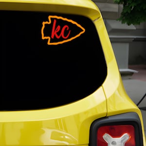 KC Arrowhead Bumper Sticker: Chiefs Game Day Decal