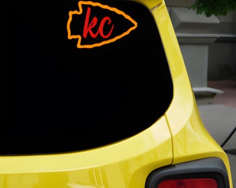 KC Arrowhead Bumper Sticker: Chiefs Game Day Decal