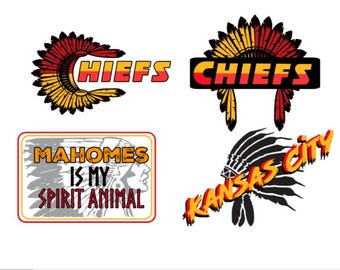 Assortment of Kansas City Chiefs Colorful stickers--NEW!