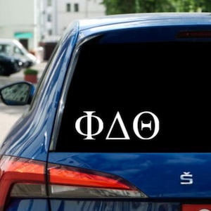 Calcomanías con letras griegas para tu coche, portátil o vaso