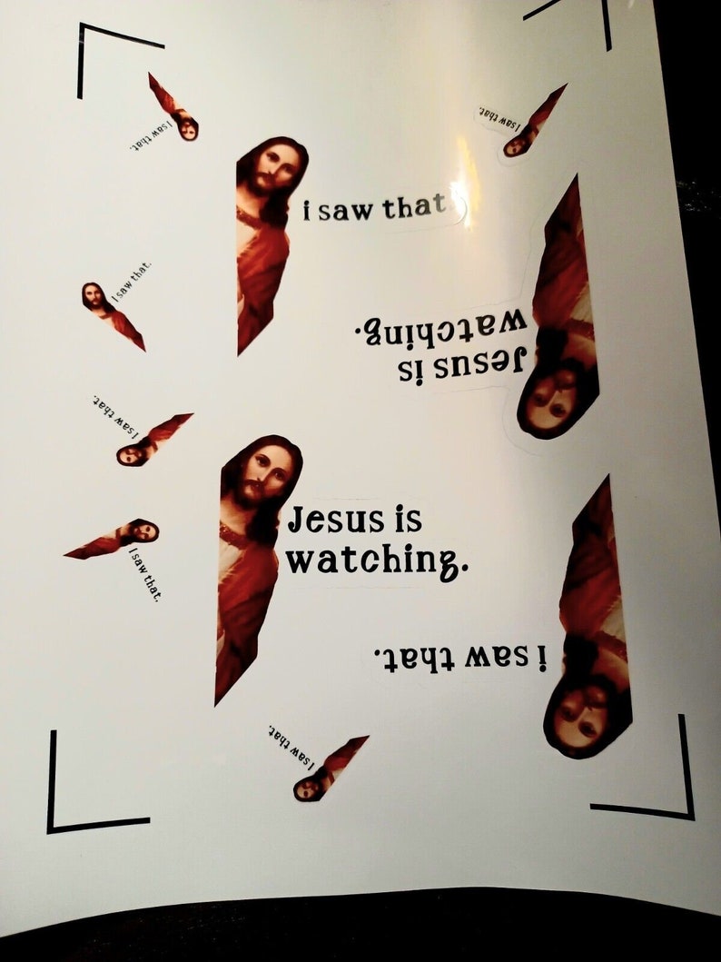 Peekaboo! Jesus is Watching Stickers - Etsy