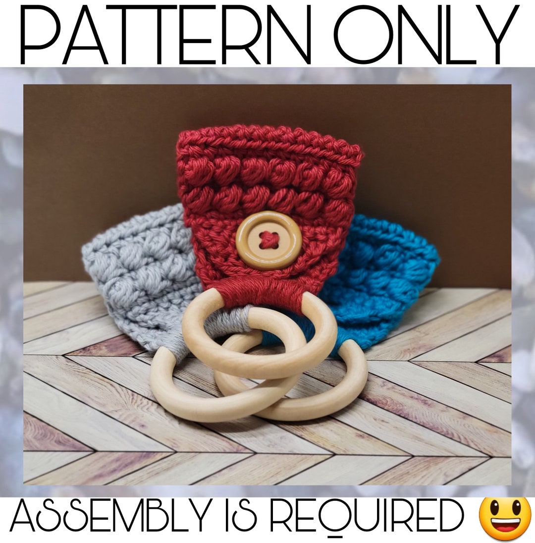 Pebbled Towel Ring PATTERN Only, Crochet Pattern, Dish Towel Ring