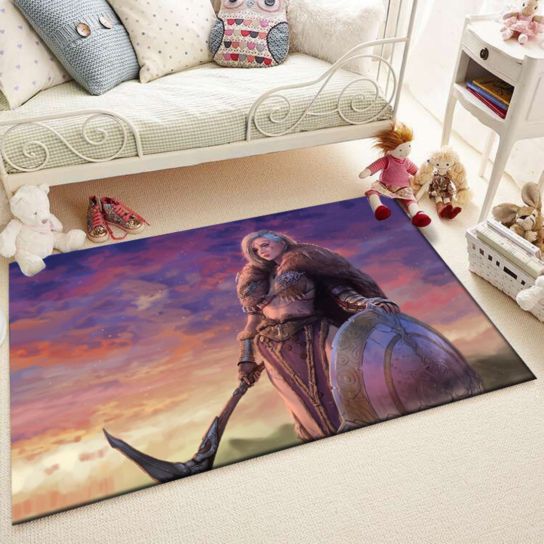 Guardian Rug,gamer Rug,black Rug,birthday Gift, Non Slip Rug, Boy Room