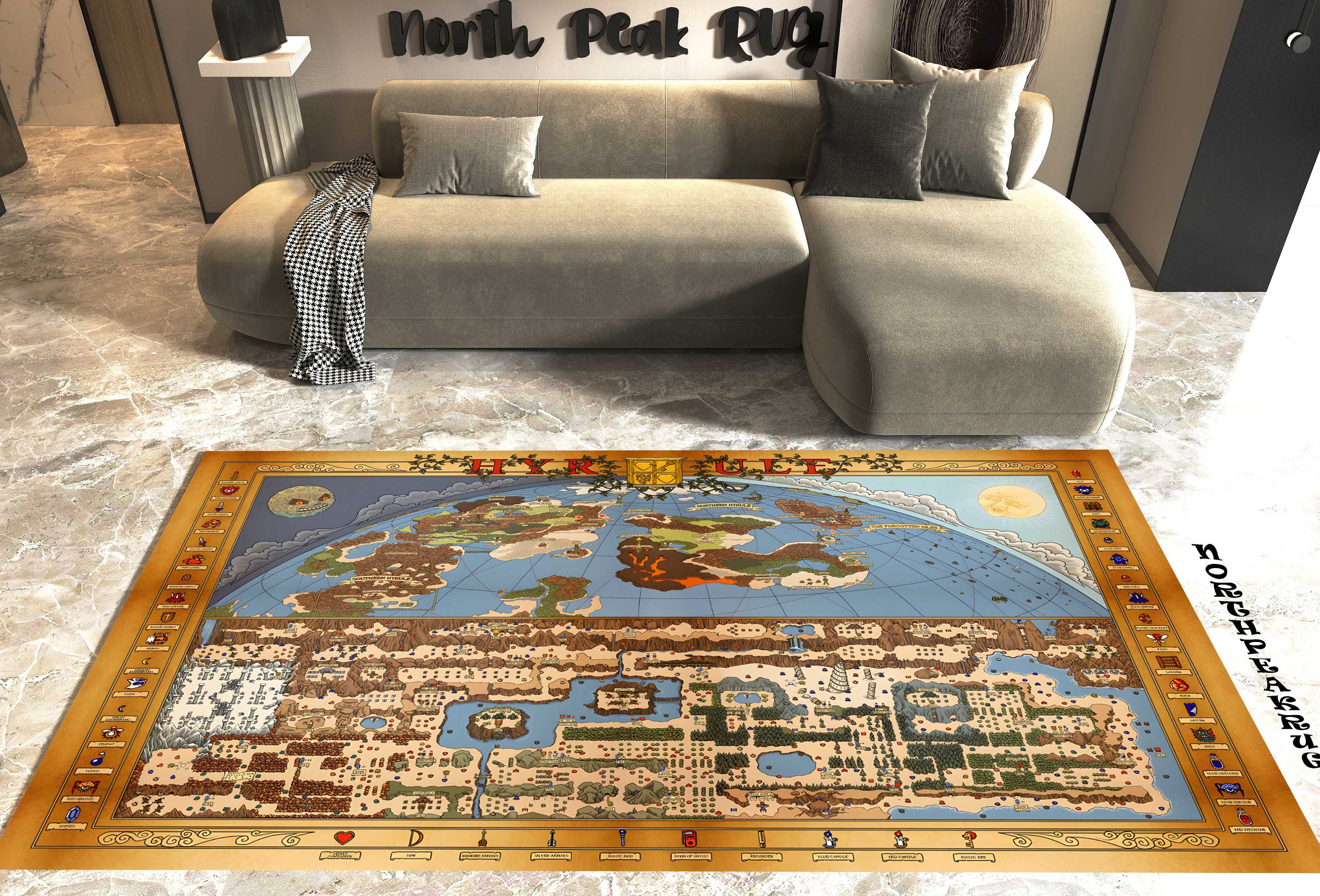 Map Rug Meme Zelda Map Rug, Hyrule Map Rug, Legend of Zelda Rug, Ook Hyrule Map ...