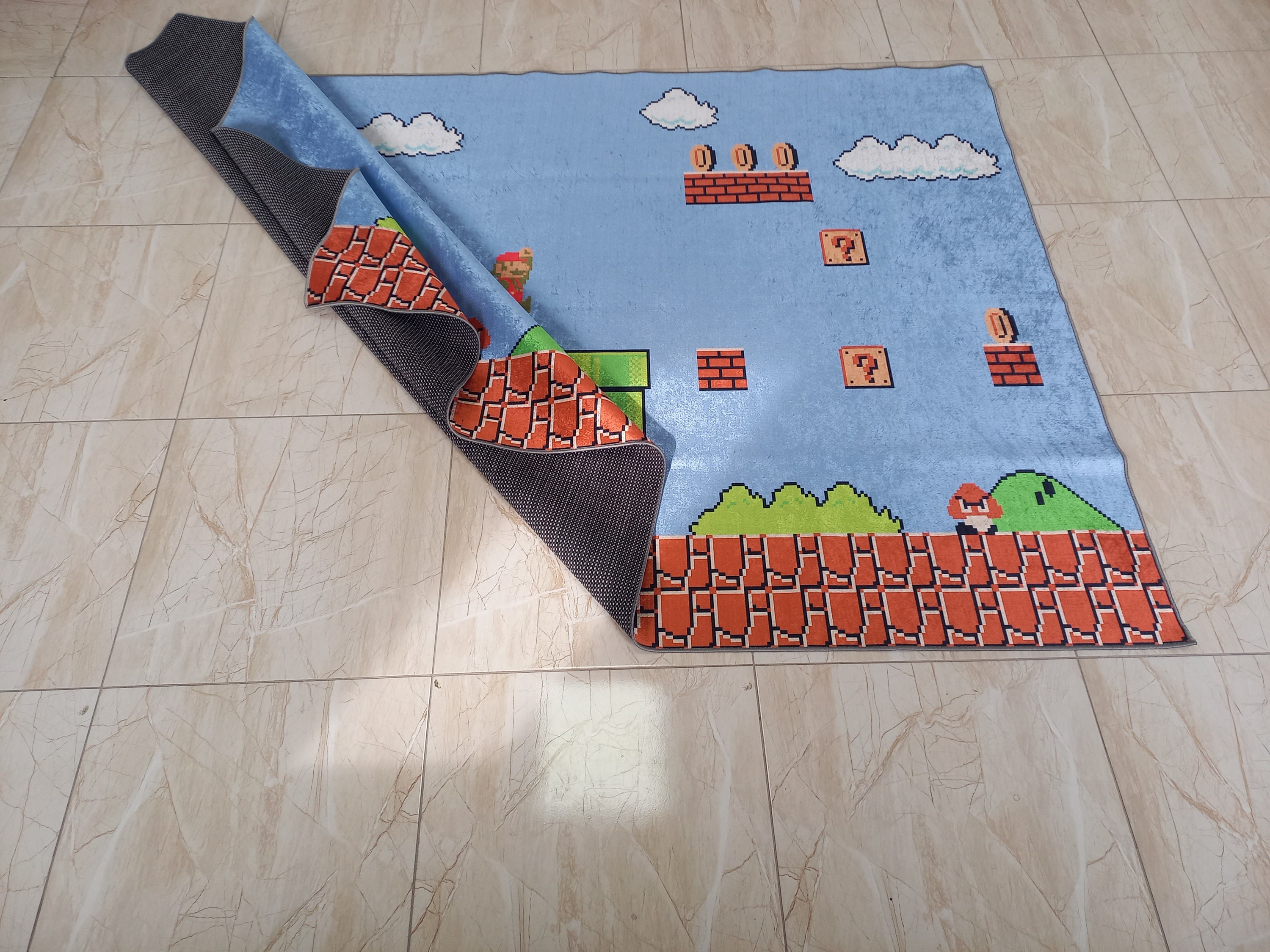 90's Retro Game Rug, Atari Game Rug, Arcade Rug, Game Boy Rug, Video Game Rug, Player Rug, Non