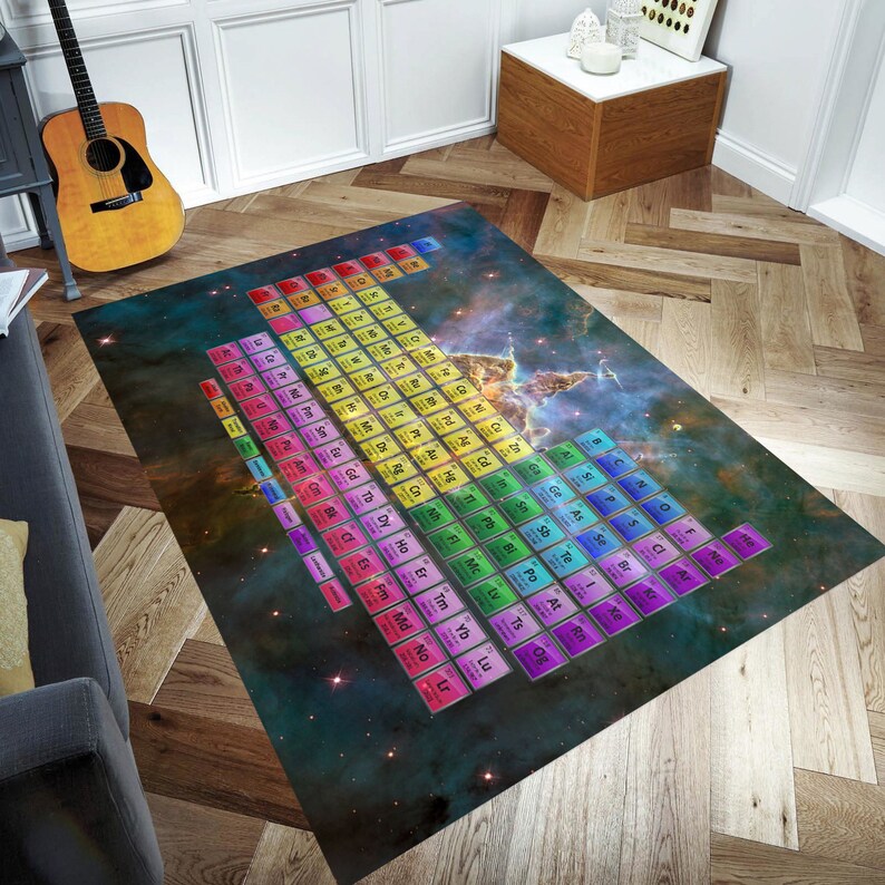 Periodic Table Rug, Chemical Rug, Educational Rug, Science Rug, Room
