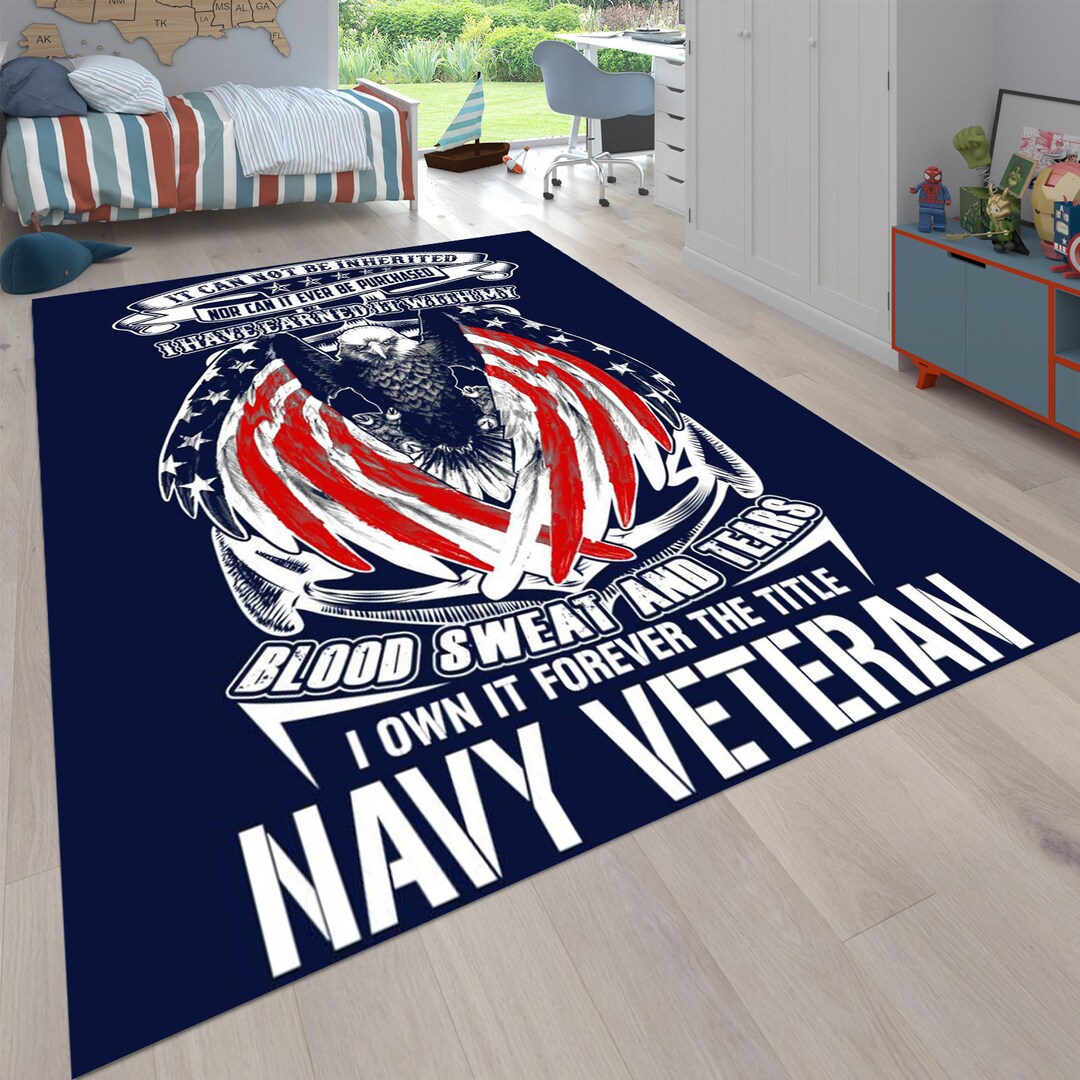 USA Navy Rug, USA Rug, NAVY Rug, Army Rug,veteran Gift Rug,modern Rug