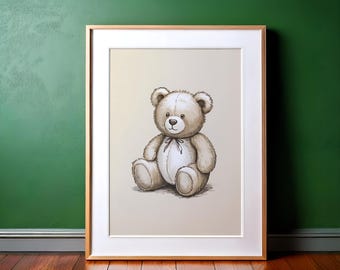 絵画　テディベア　メルヘン画　子ども部屋 71QovpV+Z+L._AC_UF350,