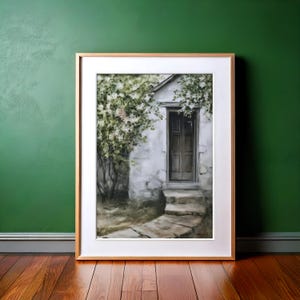Wildflower Field Landscape Print: Vintage Cottagecore Farmhouse Art (Digital Download)