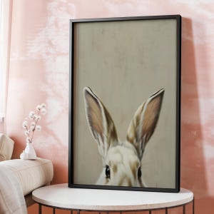 Vintage Easter Bunny Print: Muted Cottagecore Rabbit Wall Art (Digital Download)