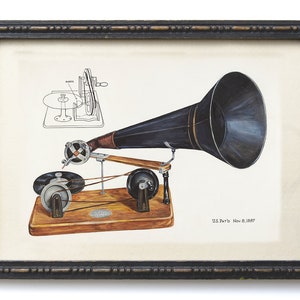 Gramophone, Record Player (c. 1937), Art, Poster, National Gallery of Art. Digital, Art Print, Music