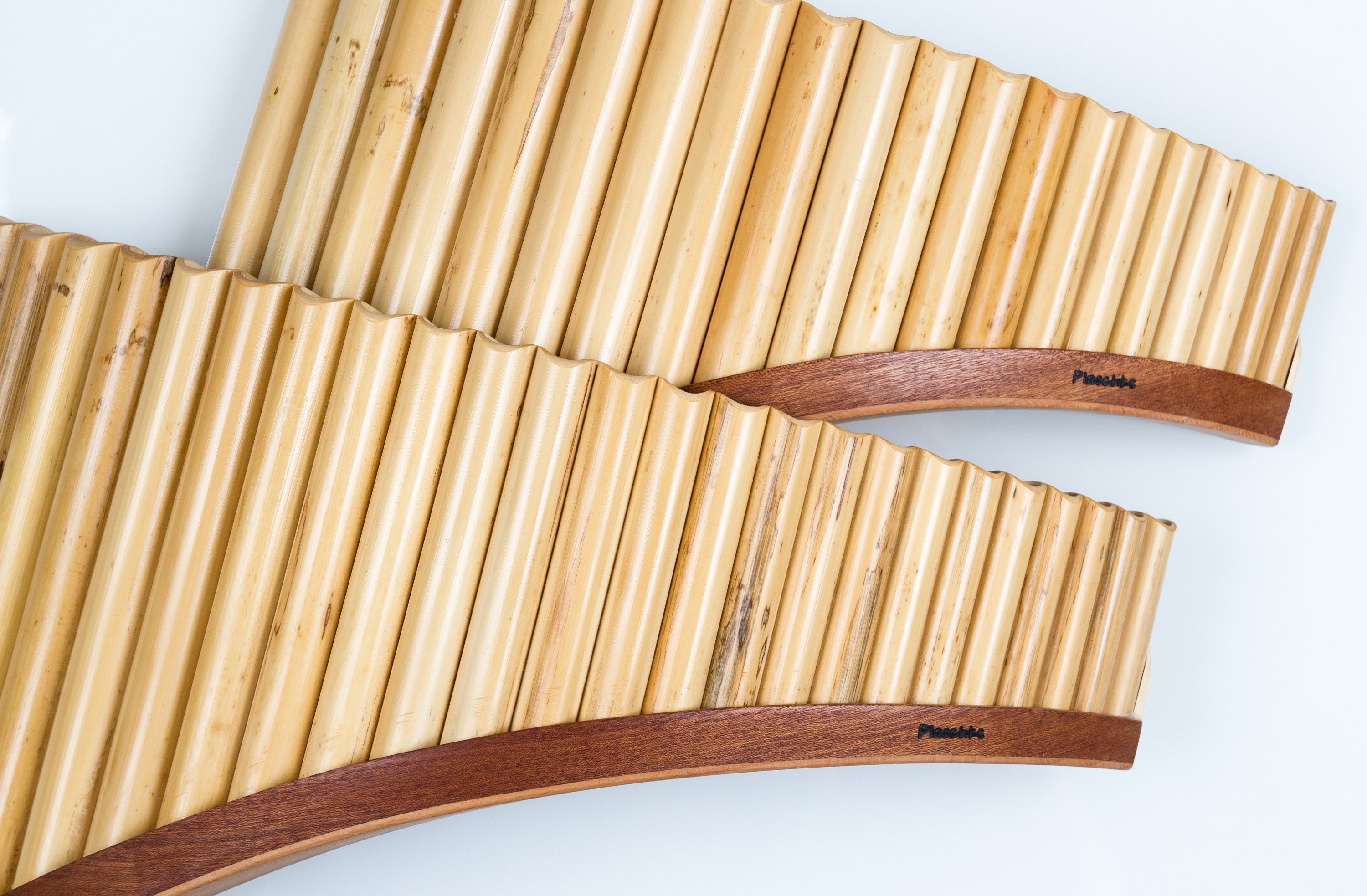 Flûte De Pan Péruvienne Artisanale 7 Notes En Bambou - Instrument De Musique Bois Fait Main Décoré