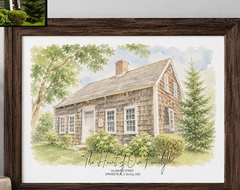 Custom House Painting,Custom Watercolor Home,Housewarming Gift,Our First Home Sign,Home Sweet Home Sign,First Home Gift