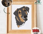 Custom Pet Portrait, 100% Hand-Drawn Custom Pet Portraits, Pet Memorial Gift, Pet Keepsake Gift, Watercolor Pet Art, Dog Lover Gift