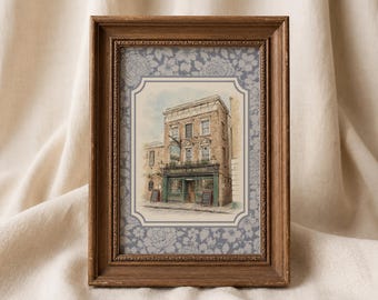 Personalized Vintage House Portrait, Custom Watercolor Home Painting, Hand Drawn House Illustration From Photo, Family Gift, Realtor Gift