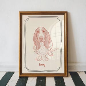 Hand-Drawn Pet Portrait, Watercolor Memorial Gift (Digital Download)