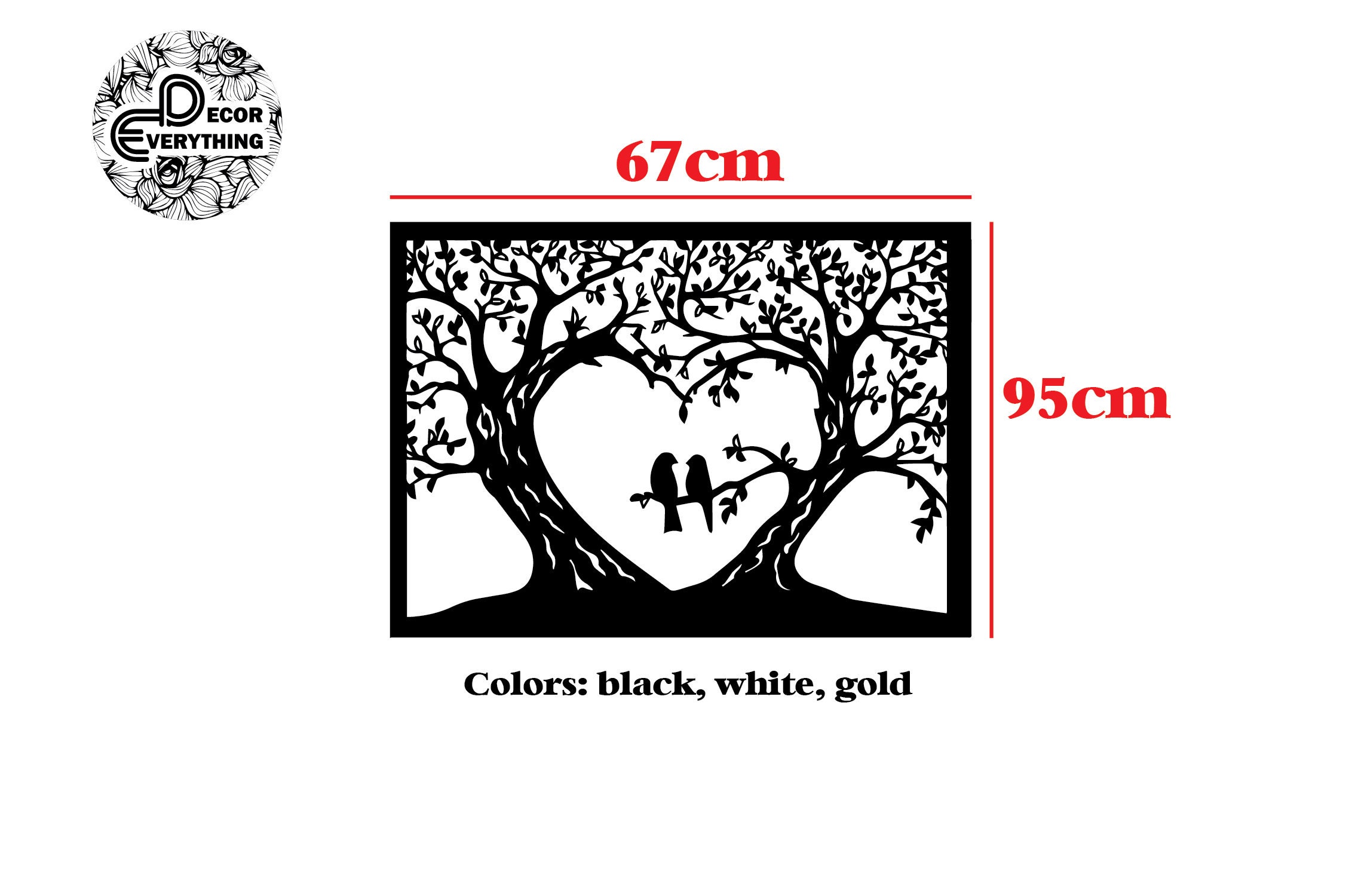 Heart Tree Metal Wall Decormetal Wall Artunique Wall Etsy