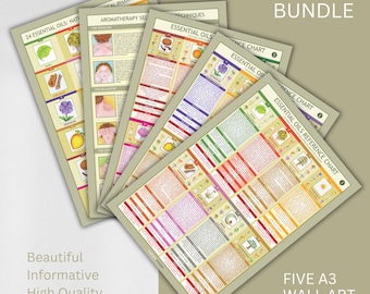 Essential Oils Reference Chart Bundle: Aromatherapy Guide (Digital Download)