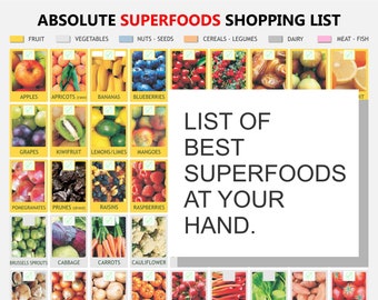 Superfoods Shopping List: A4 Printable Healthy Eating Guide (PDF Download