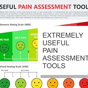 Pain Assessment Tools, Pain Scale, Pain Scale Chart, PDF download, digital file
