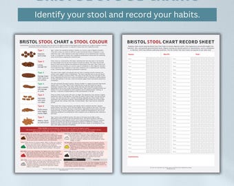 Bristol Stool Chart Plus Record Sheet: Stool Health (PDF Download)