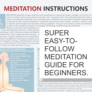 Tabela medytacji, cyfrowy plik PDF do pobrania, medytacja zen, medytacja prowadzona, medytacja jogi, łagodzenie stresu