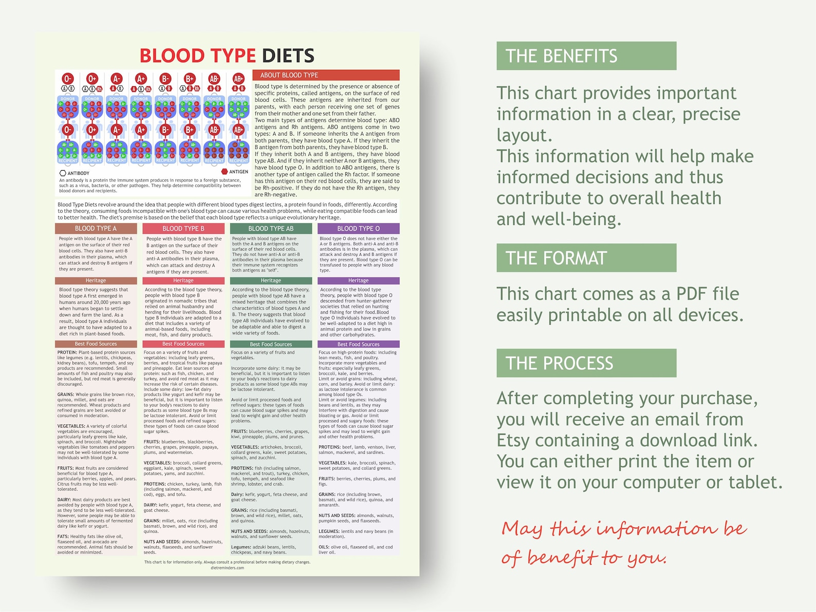 Blood Type Diet Chart | Eating for Your Blood Type | Food Guide for