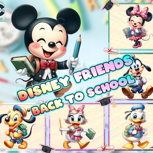 12 Designs Back To School Png Bundle, Cartoon Character Back To School, Teacher Png, Student Png, Gift For Student, Png Format, Digital File