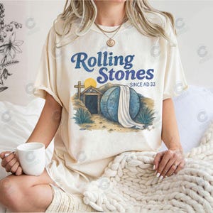 Rolling Stones Png, Jesus Christian Png, He Is Risen Png, Easter Day Png, Religion Stone, God Shirt Design Png, Commercial Use, Digital File
