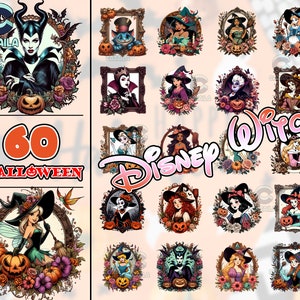 60 Designs Halloween Png Bundle, Halloween witch princess Png, Gift For Halloween, Halloween Template Png, Png Format, Digital Download