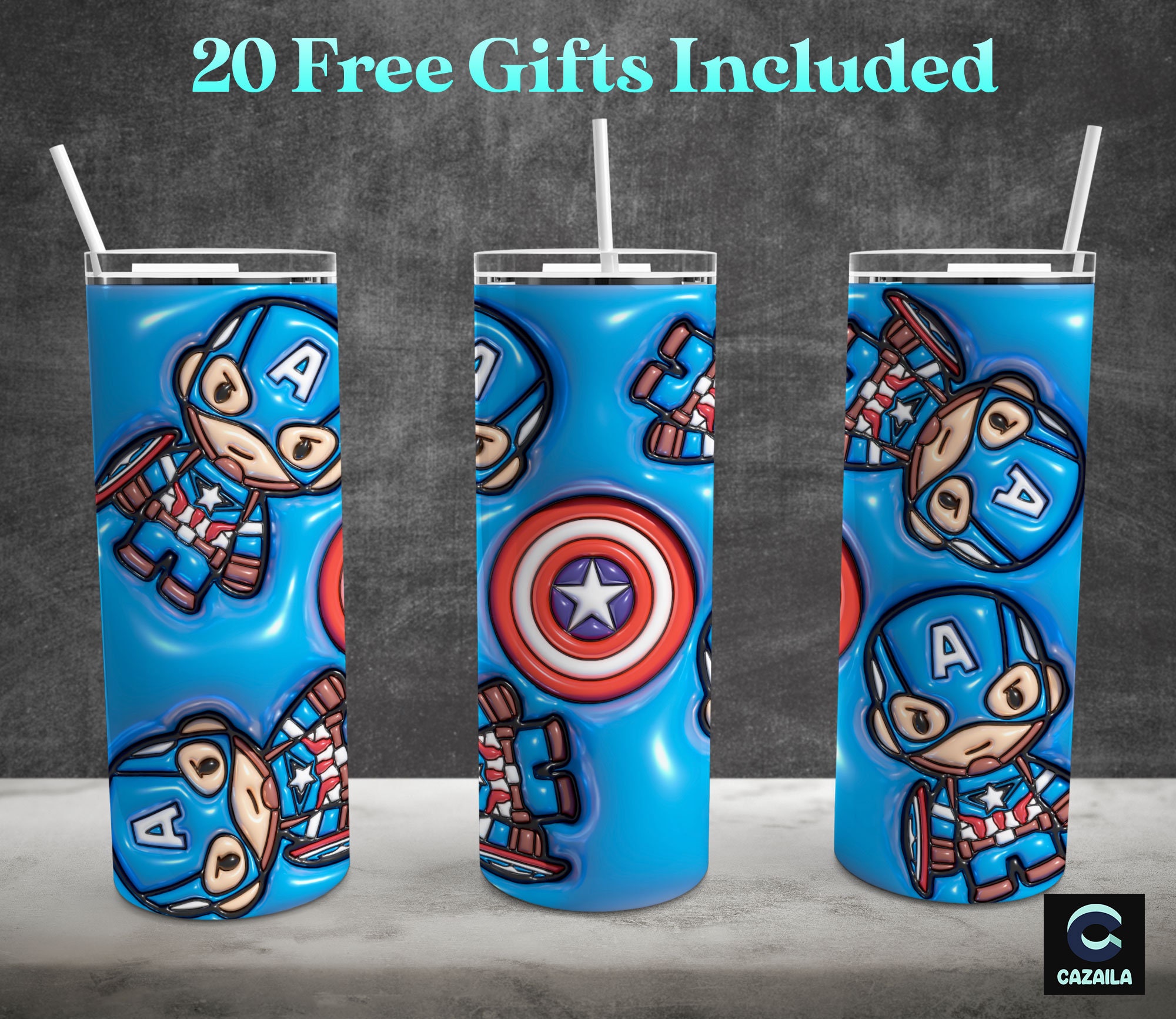 Marvel Comic Book Captain America 24 oz. UV Plastic Water Bottle