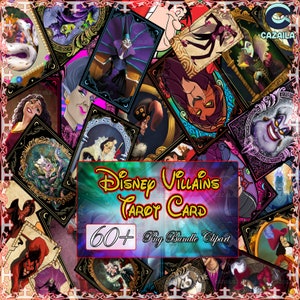 64 Designs Tarot Card Png Bundle, Villain Character Png Bundle, Villain Tarot Card Png, Cartoon Tarot Card Png, Png Fomat, Digital Download