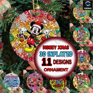 11 Dateien 3D Aufgeblasene Weihnachtsverzierung Png-Bundle, Weihnachtsrunde Verzierung PNG Bündel, trendige Weihnachten 2025 Png, digitaler Download