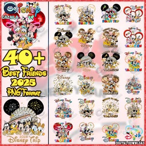 40+ Cartoon Characters Png Bundle, Best Friends Png Bundle, Happy New Year 2025 Png, Family Vacation Png, Trendy 2025 Png, Digital File