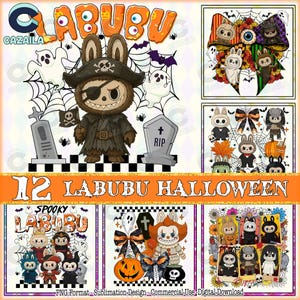 10+ Monster Doll Halloween PNG Bundle, Halloween Shirt Designs, Super Cute Doll Clipart, Coquette Halloween, Halloween Theme, Digital File