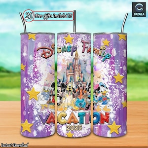 Cartoon Friends Png, Disegni per sublimazione di bicchieri magri da 20 once Png, Felice anno nuovo 2025, Vacanze in famiglia 2025, Trendy 2025 Png, File digitale