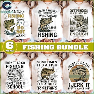 Fishing Png Bundle, Fishing Shirt Design, Funny Fishing Quotes Png, My Lucky Fishing Png, Fishing Lover Gift, Commercial Use, Digital File