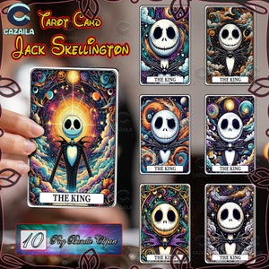 10 Designs Jack Skeleton Png-Bundle, Halloween Png-Bundle, Tarot-Karte Png-Bundle, Halloween Tarot-Karte Png, Png-Format, digitaler Download