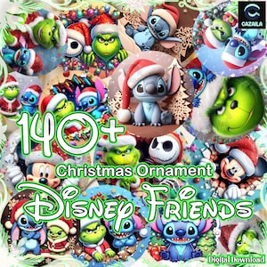 141 Designs Weihnachten Runde Ornament Png Bündel, lustige Weihnachten Png, Geschenke Weihnachten Png, Trendige Weihnachten 2025 Png, digitaler Download