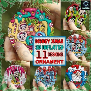 11 Dateien 3D Aufgeblasene Weihnachten 2025 Ornament PNG, Weihnachten Rundes Ornament PNG Bundle, Trendiges Ornament Weihnachten Png, digitaler Download