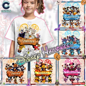 6 Designs Halloween Cartoon Png, Halloween Png-Bundle, Benutzerdefinierter Name Png, Halloween-Shirt Vorlage Png, Halloween-Geschenke, digitaler Download