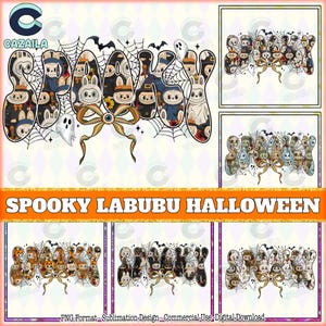 9 Cute Doll Halloween PNG Bundle, Coquette Doll Png, Spooky Halloween Clipart, Monster Doll Halloween Sublimation Design Png, Digital File