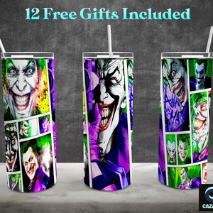 Schurkenfilms 20 Oz magere beker sublimatieontwerp, Halloween-beker rechte en taps toelopende omslag png, instant digitale download, png