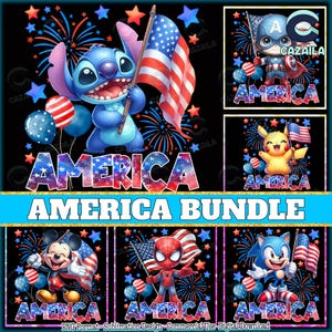 6 Designs Preppy America Png Bundle, Movie Characters, Patriotic Shirt Designs, USA Flag Png, Congratulations America Png, Digital File