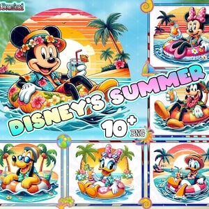 14 Designs Zeichentrickfigur Sommer Png-Bundle, lustiger Sommer Png, Sommerurlaub Png-Bundle, Geschenk für den Sommer, Png-Format, digitale Datei