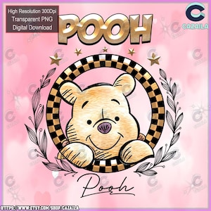 Bear Cartoon Png, Cartoon Character Png, Bear Signature Png, Vintage Bear Png, Coquette Png, Cartoon Shirt Template Png, Digital File