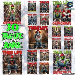 30 Designs Thug Life PNG Bundle, Characters In Movies, Horror, Christmas, Cartoon, Street Style, Graffiti, Png Format, Digital Download