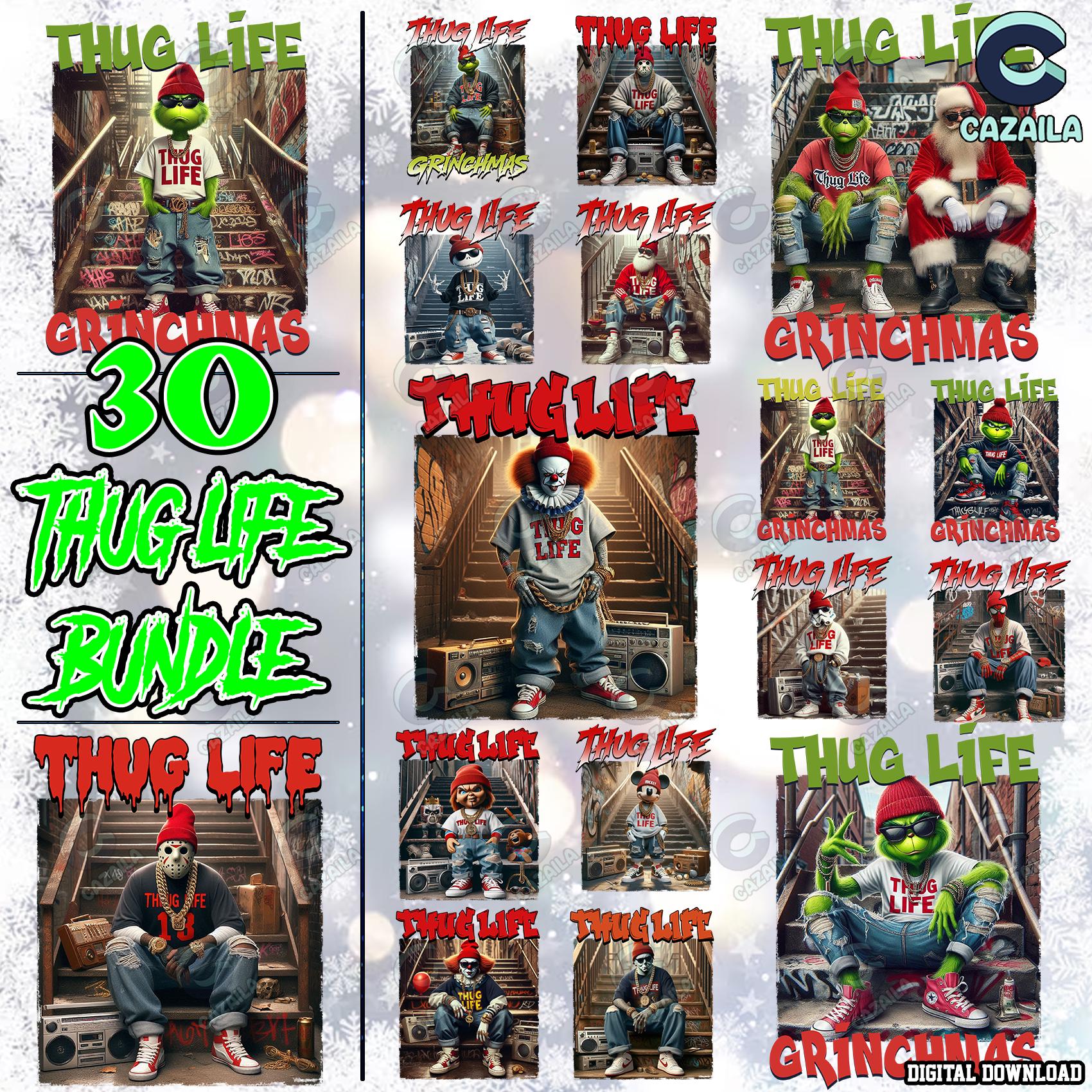 30 Designs Thug Life PNG Bundle, Characters In Movies, Horror, Christmas 2025, Cartoon, Street Style, Graffiti, Png Format, Digital Download