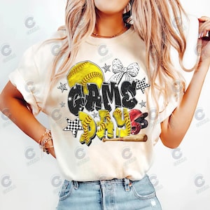 Softball Game Day Png, Game Day Png, Softball Png, Softball Team Png, Softball Bow Png, Sport Shirt Design Png, Softball Gift, Digital File