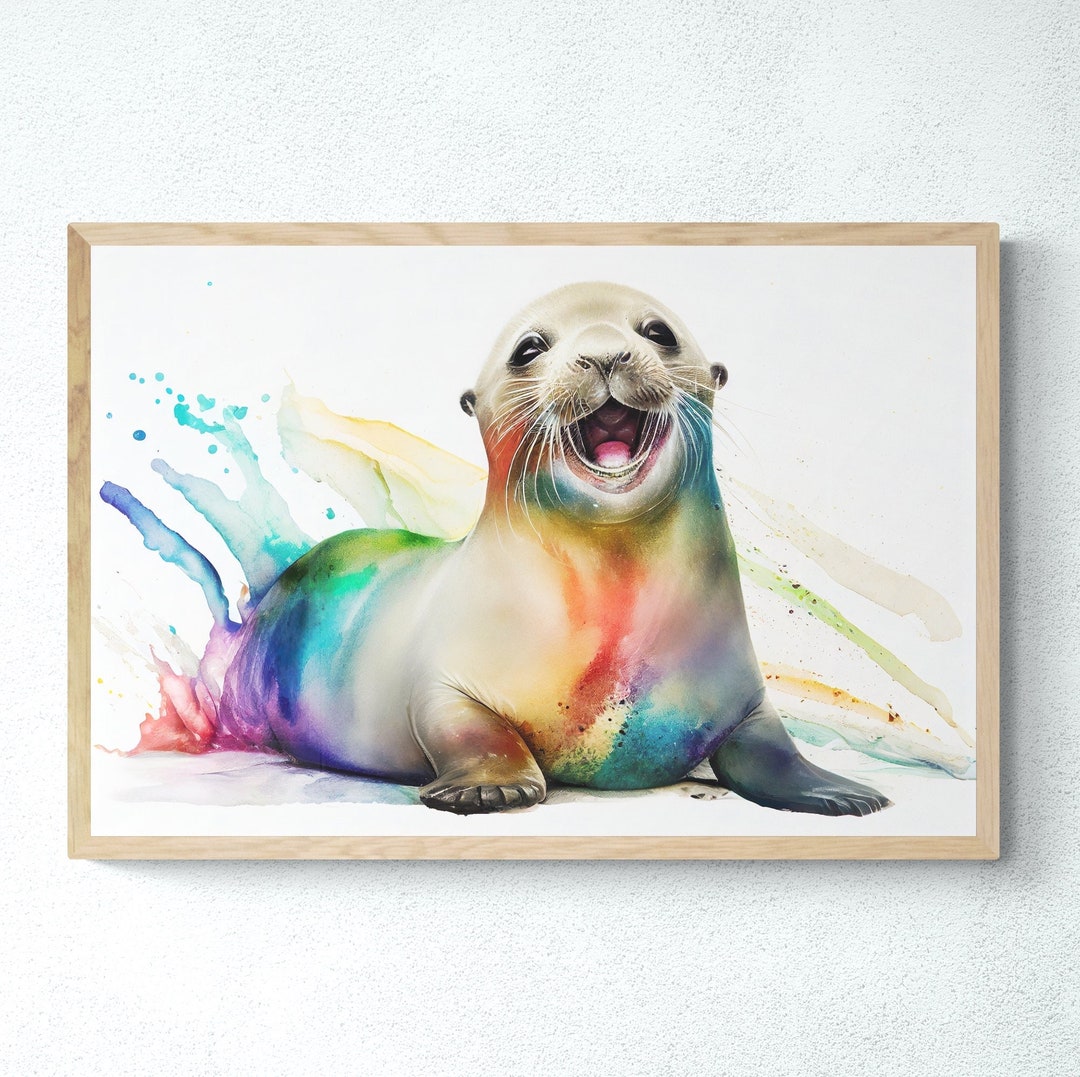 Printable Poster Funny Sea Lion Downloadable DIGITAL - Etsy
